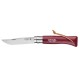 Opinel Nóż Colorama 08 Burgundy rzemień