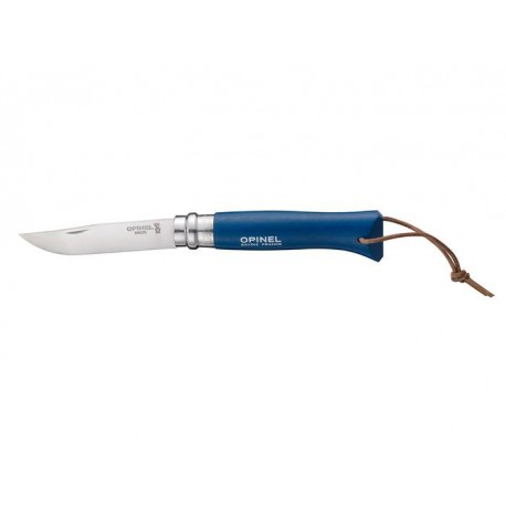 Opinel Nóż Colorama 08 Dark Blue rzemień