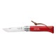 Opinel Nóż Colorama 08 Red rzemień