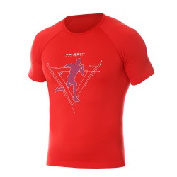 Brubeck Running Air Pro czerwona koszulka męska
