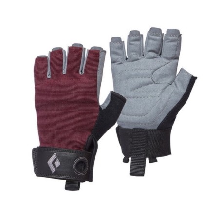 Black Diamond CRAG Half-Finger burgundy rękawice techniczne damskie