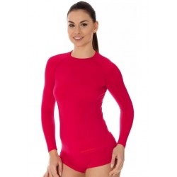 ACTIVE WOOL Brubeck malinowy koszulka damska