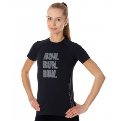 Brubeck RUNNING AIR PRO czarna koszulak damska