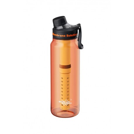 Butelka z filtrem Membrane Solutions C3 TRITAN 1L Orange pomarańczowy