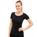 Koszulka damska Brubeck COMFORT WOOL czarny