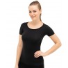 Koszulka damska Brubeck COMFORT WOOL czarny
