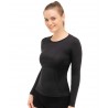 Koszulka damska Brubeck COMFORT WOOL czarny