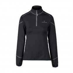 Bluza damska Bergson SWIFTLAYER half zip VTX Black czarny