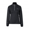 Bluza damska Bergson SWIFTLAYER half zip VTX Black czarny