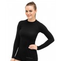 Koszulka damska Brubeck ACTIVE WOOL czarny