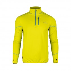 Bluza męska Bergson SWIFTLAYER half zip VTX VTX Dark Green/Lemon