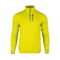 Bluza męska Bergson SWIFTLAYER half zip VTX Dark Green/Lemon