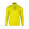Bluza męska Bergson SWIFTLAYER half zip VTX Dark Green/Lemon