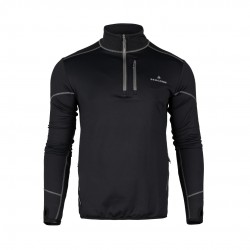 Bluza męska Bergson SWIFTLAYER half zip VTX Black czarny