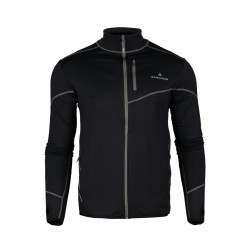 Bluza męska Bergson SWIFTLAYER full zip VTX Black czarny
