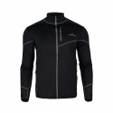 Bluza męska Bergson SWIFTLAYER full zip VTX Black czarny