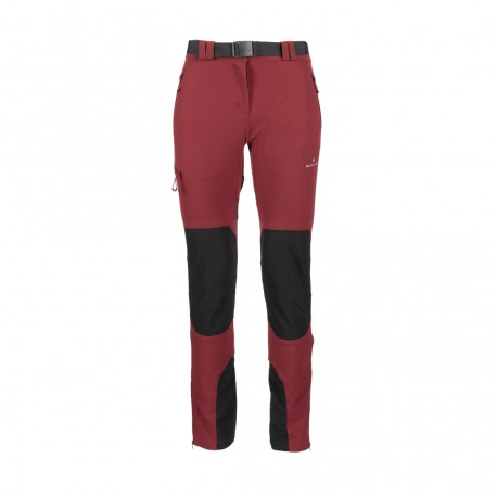 Spodnie trekkingowe damskie Bergson FLAM 4W Long Black/RED