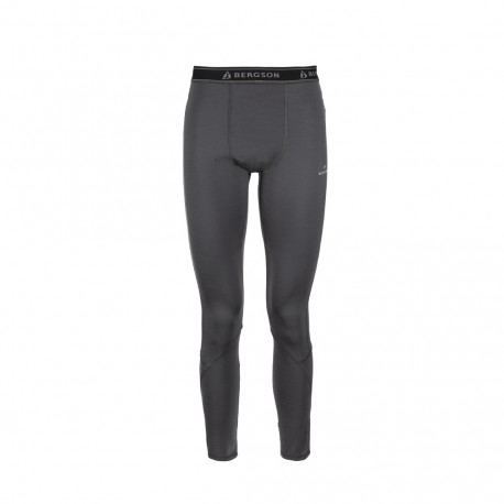 Legginsy termiczne męskie Bergson LANAPURA Merino Grey