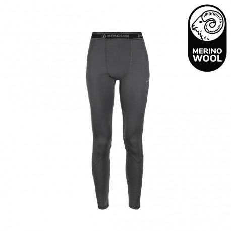 Legginsy termiczne damskie Bergson LANAPURA Merino Grey