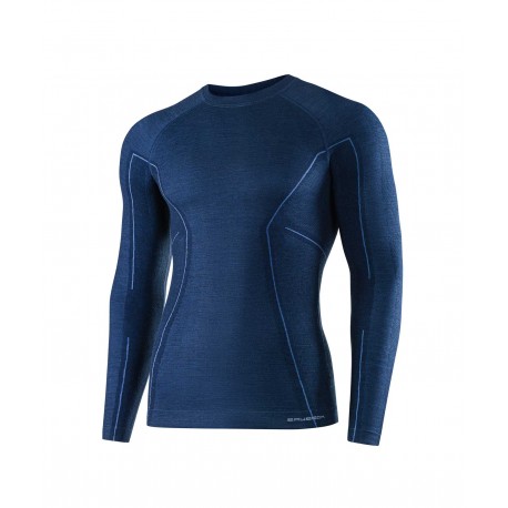 Koszulka męska ACTIVE WOOL Brubeck granatowa