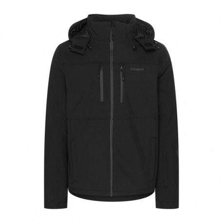 Kurtka softshellowa ocieplana z kapturem męska Campus URRUS czarny