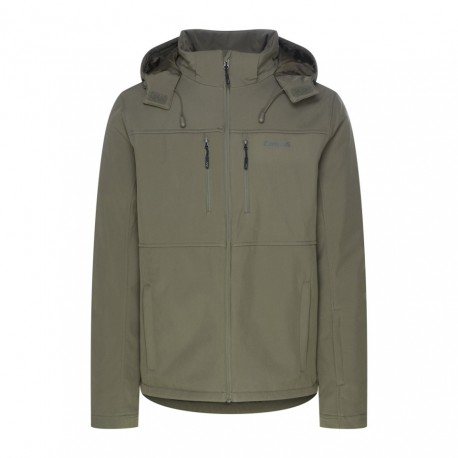 Kurtka softshellowa ocieplana z kapturem męska Campus URRUS oliwkowy