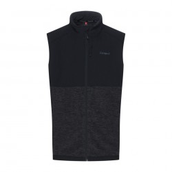 Bezrękawnik męski polarowy Campus ANGLITE szary melanż-czarny