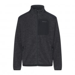 Bluza polarowa męska Campus TREVAL szary melanż-czarny