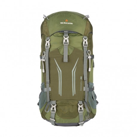 Plecak turystyczny z wentylacją na plecach Bergson TUNNEBO 35L Olive