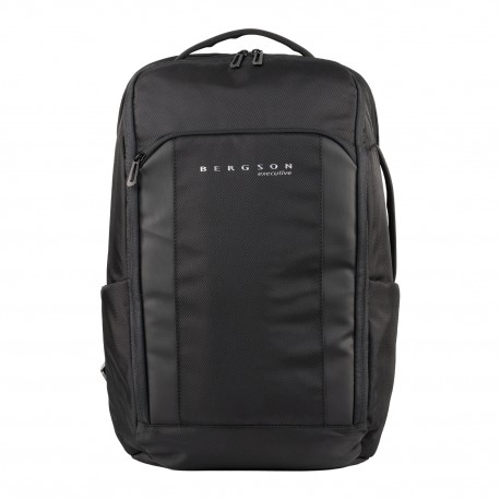 Plecak miejski z przegrodą na laptopa Bergson Executive OFFICE PACK Black czarny