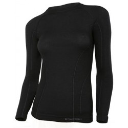 Brubeck ACTIVE WOOL koszulka damska czarna